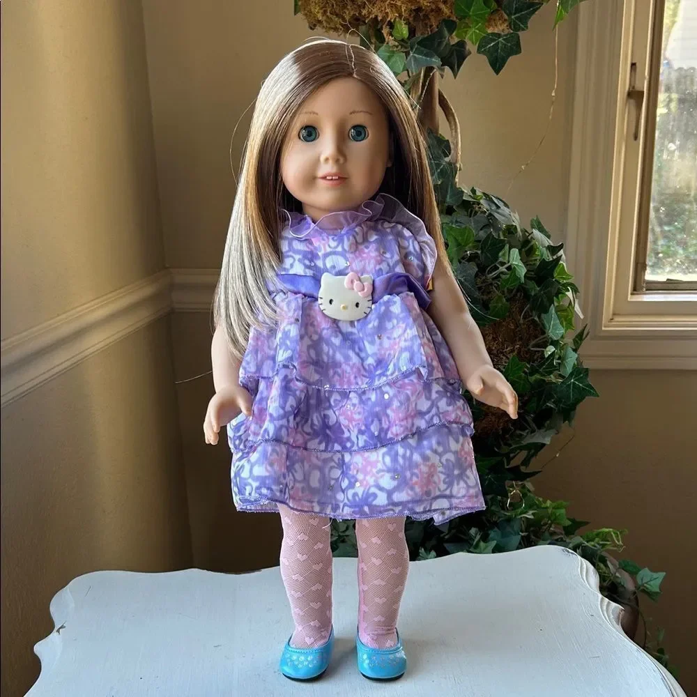 American Girl Doll Truly Me In Original Dress and Shoes. Excellent Condition